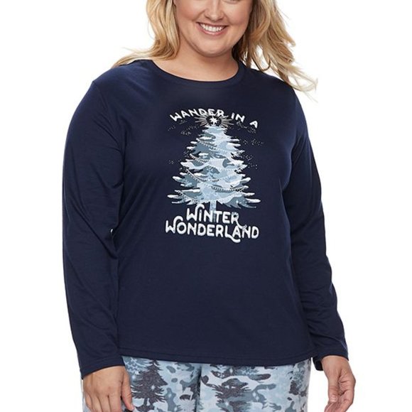 Jammies For Your Families Holiday Sleep Tee Top 3X - Picture 1 of 8